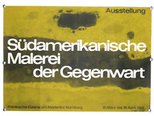 Ausstellungs Künster Plakat "Südamerikanische Malerei" 1965 Nürnberg 60er Jahre 
