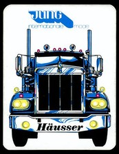 Werbe Aufkleber - Truck Lastwagen LKW - Jung Häusser - 9x11cm - Vintage 80er