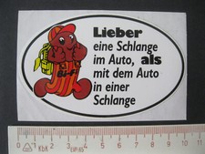 Lieber eine Schlange im Auto, als mit... Bi-Fi Lustiger Spruch Sticker Aufkleber