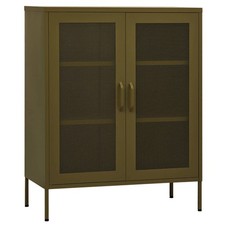 Vitrine Schrank Olivgrün