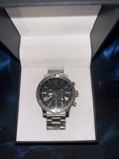 Herren-Armbanduhr Silber-Blau