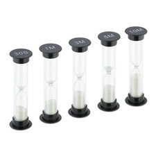 Sanduhren Set 5x Stundenuhr Kochen Kinder Zahnputzuhr Sand Teeuhr Eieruhr Zeit