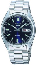 Seiko 5 FIVE Herren-Armbanduhr Automatik SNXS77K1 Datumsanzeige Glasboden Blau