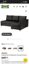 Schwarze Kunstleder Couch Ecksofa, UVP 649,00€, Zustand Gebraucht