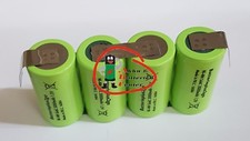  4 er Reihe  Akku Sub-C 3000 mAh | 4,8V  NiMh mit Lötfahne im Schrumpfschlauch 