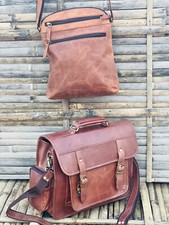 14" Vintage Buff Leder