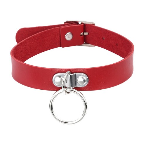 Halskette leder rock - halskette,