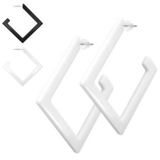 1 Paar eckige Creolen