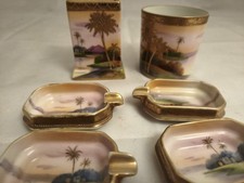 Vintage Raucherset Porzellan