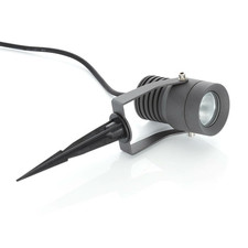 Lucande LED-Außenstrahler Jon Wegeleuchte Lampe Leuchte Spot-Light dunkelgrau