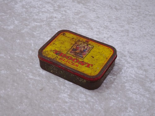 Antike blechdose troost slices - blechdose,