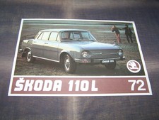 TOPRARITÄT Herrlicher Prospekt Skoda 110 L von 1972 !!!