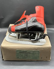 Paar alte Vintage Eishockey Leder-Schlittschuhe Gr. 38 DDR