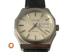 1990er Technos Quartz original HAU -36,5mm ungetragen/NOS  läuft gut Swiss