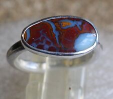 Boulder Opal 3 Karat 925er Silberring  925er Silberring Size: 18,8 / 59 mm