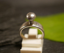 Toller 925 Sterling Silber Ring Ehinger Schwarz Charlotte Stab Halbkugel