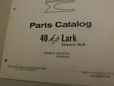 _ 1962 Werkstatthandbuch Teile Katalog Parts catalog Evinrude Außenborder 40 PS 