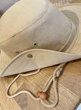 MIL-TEC Buschhut mit Druckknopf khaky Safari Hut Sommerhut Neuwertig XL