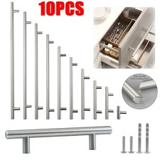 10X Edelstahl Möbelgriff T