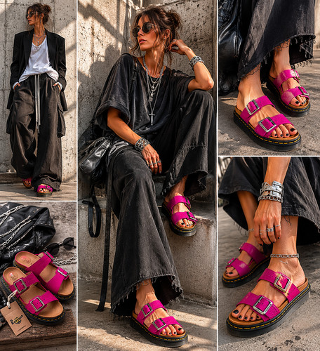 Martens sandalen pink - martens,