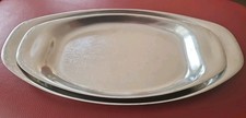 2 x WMF Cromargan 18/10 Stainless Servierplatte, 32 und 37 cm, Vintage