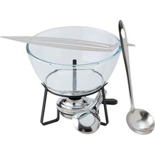 Feuerzangenbowle Set 2,7L Glas Edelstahl Zubehör Weihnachtsfest Party