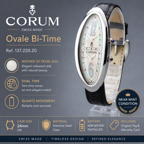 Corum ovale time 137 220 - corum, bi-time