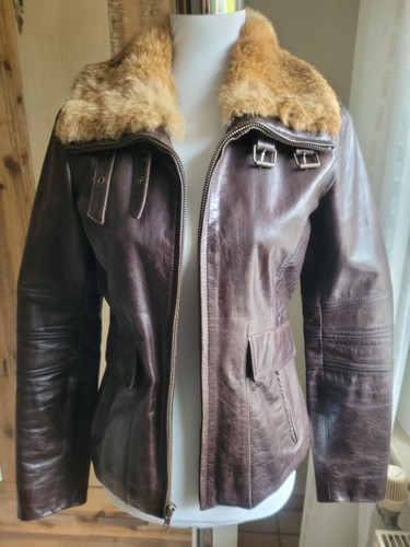 Damen büffel leder jacke - leder,