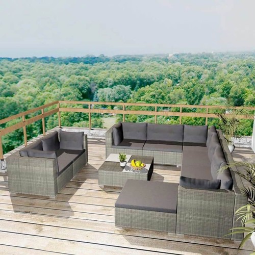 Tlg garten lounge set mit - 10-tlg.,