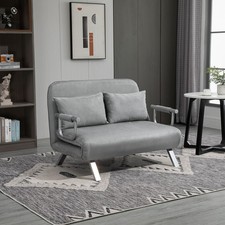Homcom schlafsofa zweisitzer - schlafsofa,
