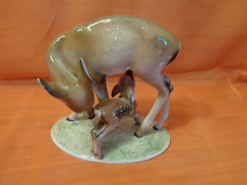 Alte porzellanfigur reh mit - alte,