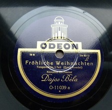 X100/ DAJOS BÉLA-Fröhliche Weihnachten-Tongemälde-Weihnachten-78rpm Schellack