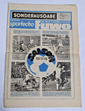 Fuwo Sonderausgabe 1977/78 DDR Oberliga Fußball Sportecho Dynamo Wismut Gera FCC