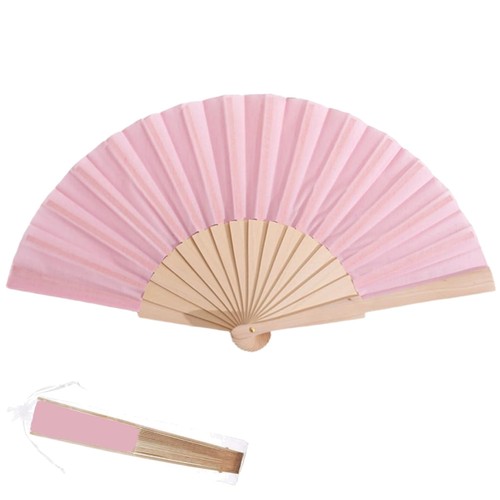 Handfächer stoff rosa - handfächer, faltbar