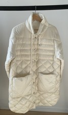 PESERICO Damen Mantel Daunen Daunenmantel Weiß Gr 44 UVP ca. 1.200€ Gebraucht