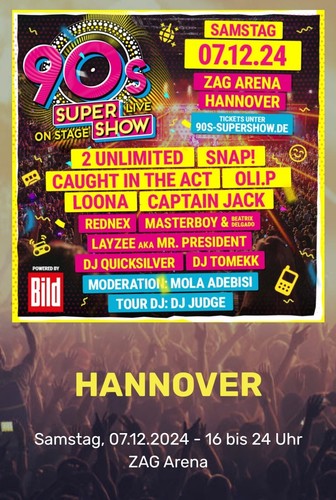 90er super show tickets - 90er,