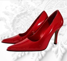 DresscodeX Damen High Heels Pumps Lady Lack rot