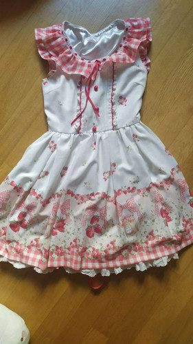 Liz lisa erdbeer karo kleid - liz,