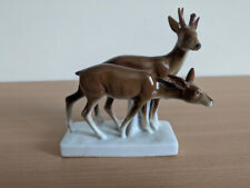 Carl Scheidig Rehe Rehbock Porzellanfigur Sammlerstück