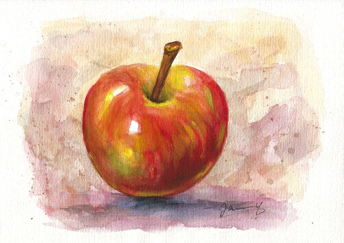 Kleines apfel stillleben - apfel, (8)
