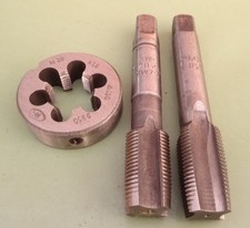 3 HSS Gewindebohrer Schneideisen M20x1,5 MF Fein Gewinde Gewindeschneider Satz M