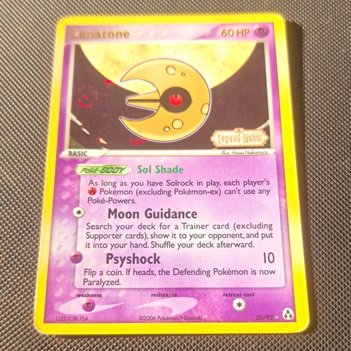 Pokémon lunatone ex - 20/92,