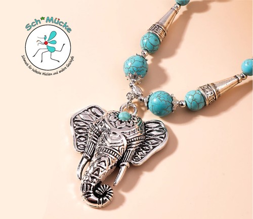 Anhänger elefant türkis - elefant,