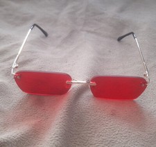 cyberbrille cool glasses red ? 70'80'90s Punk vamp Dracula Castlevania Rave ⚧️
