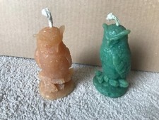 2 Kerzen Eule auf Ast Figur Tier Eulen Kerze 9cm hoch Geschenk Dekoration