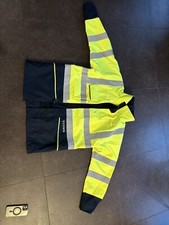 SION Warnschutz- Regenjacke HEADLAND leuchtgelb/marine Gr. L, flammhemmend