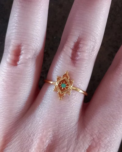 Vintage ring stahl vergoldet - ring,