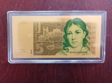 5 DM Banknote  999er Gold