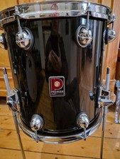 premier genista floor tom 14x14 birch black laquer