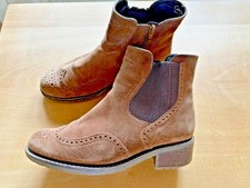 Gabor Stiefeletten 40 cognac braun Leder Boots Damen Chelsea Stiefel Camel